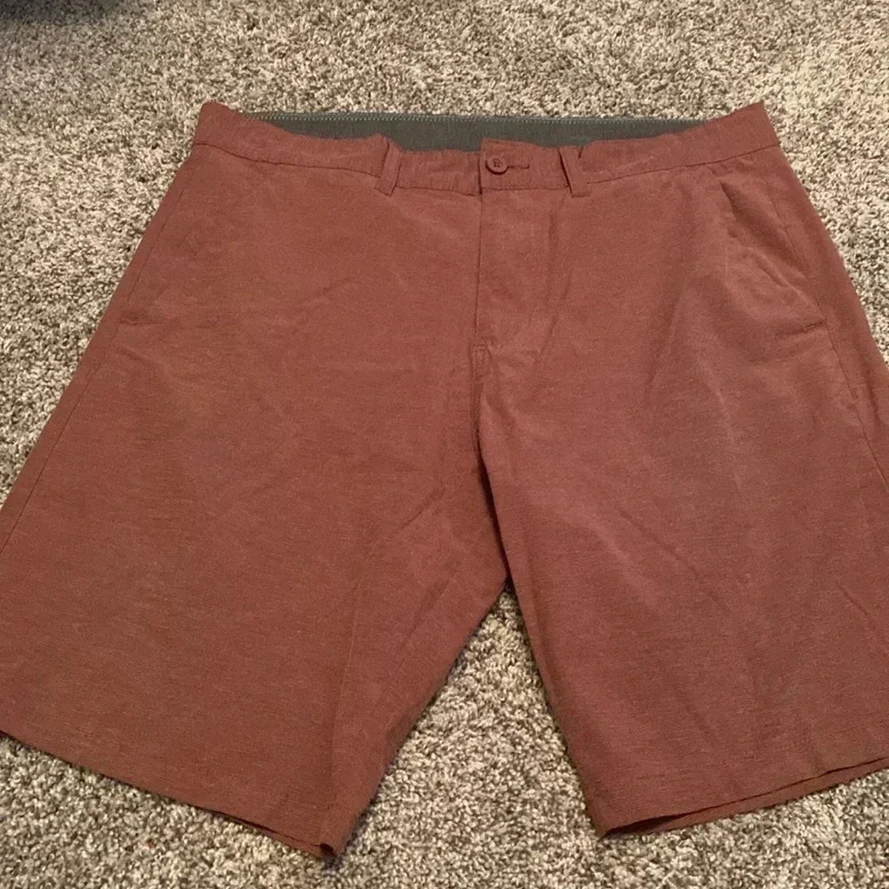Burnside size 36 men’s light weight shorts- red/brown in color like new